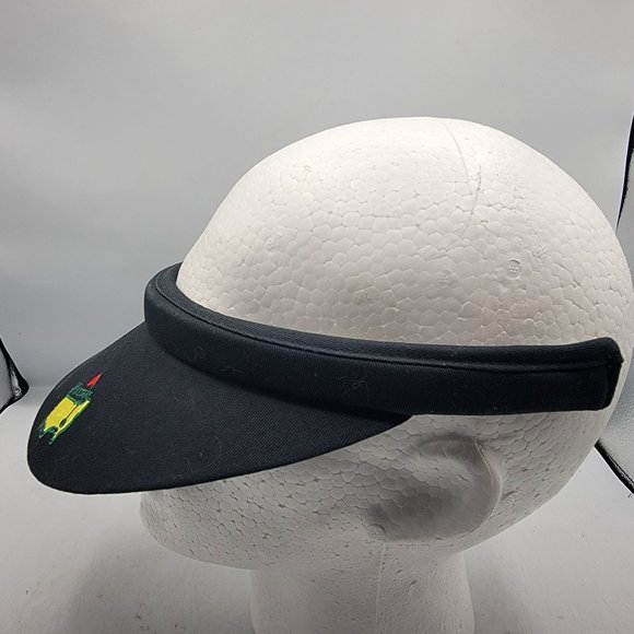 Magnolia Lane Adults Masters Embroidered Logo Visor Golf Hat One Size Black - Picture 2 of 7